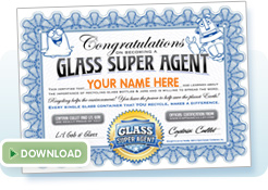 Glass recycling super agent certificate
